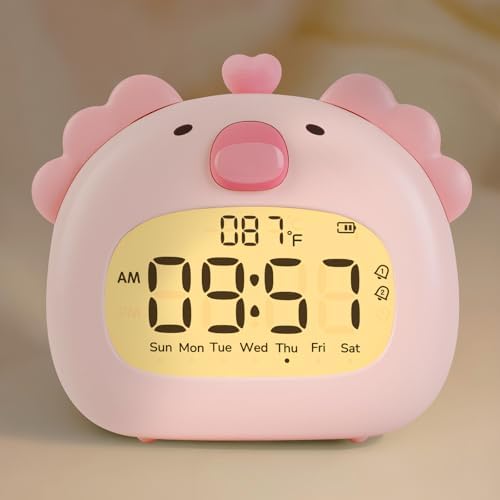 Axolotl Alarm Clock with Night Light for Kids