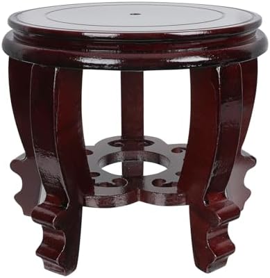 Hemoton 8 Inch Wooden Planter Stand for Home Decor