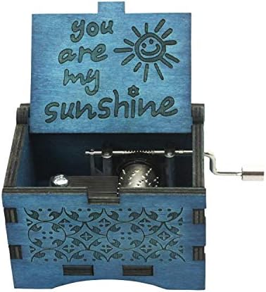 You Are My Sunshine Wooden Music Box with Hand Crank
