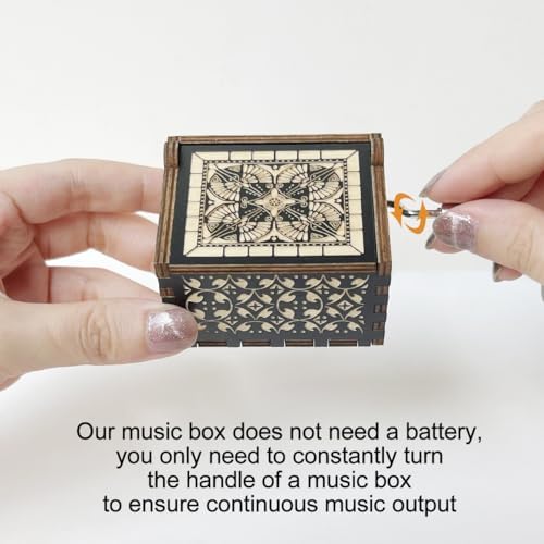 Jesus Loves Me Wooden Music Box with Hand Crank