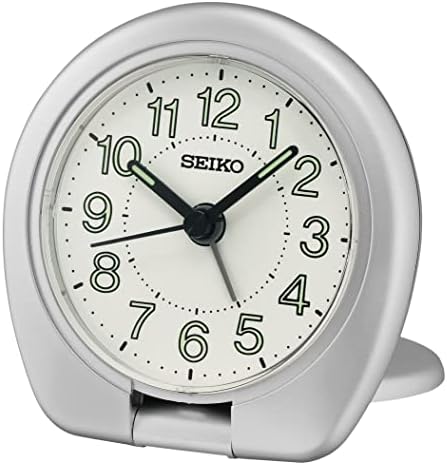Seiko Sakai Travel Alarm Clock Metallic Silver