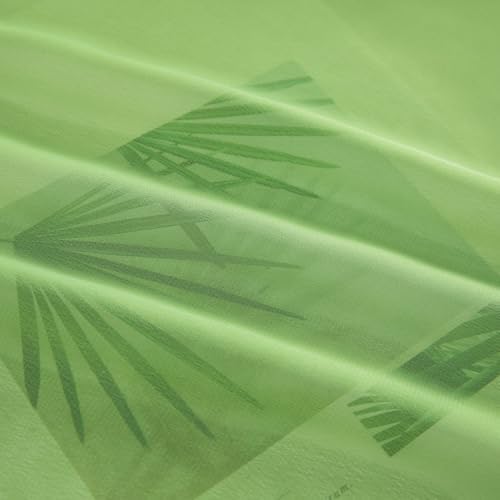 VOGOL Cyan Green Valance Curtains 52x18 Inches 1 Pack