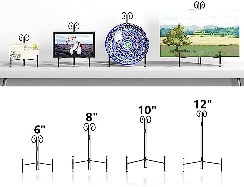 Black Plate Stand Display 12 Inch 2 Pack