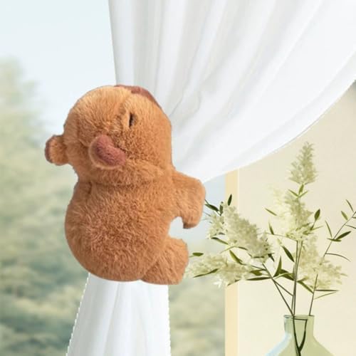 Cute Capybara Plush Curtain Holdbacks 1 Pair