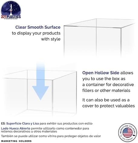 3 Piece Acrylic Display Boxes No Lid for Retail Displays