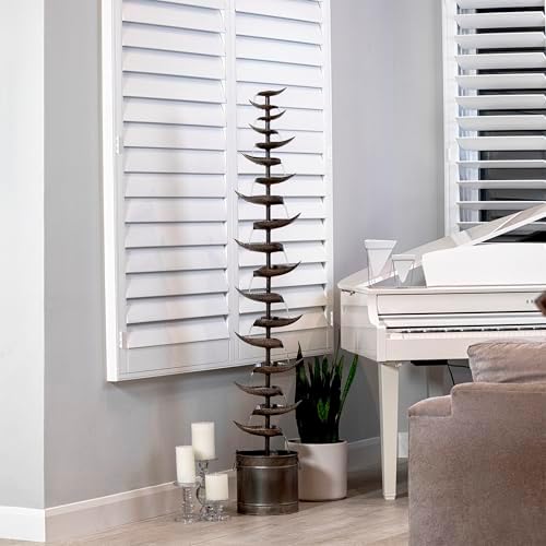 Alpine Corporation 70 Inch Tall Silver Tiered Water Fountain