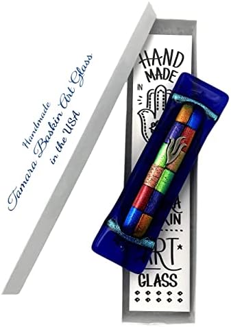 Tamara Baskin Art Glass Twelve Tribes Mezuzah
