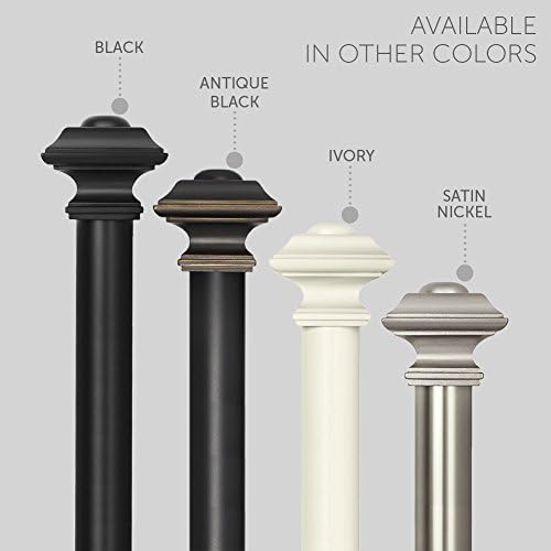 Ivilon Window Curtain Rod 1 18 in Antique Black