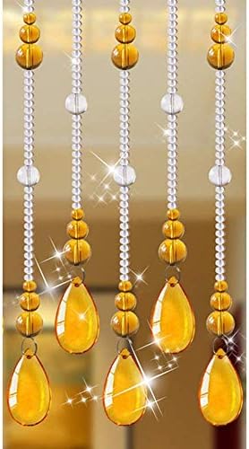 Beaded Door Curtains with Crystal Glass Beads - 25 Strands 12x12m