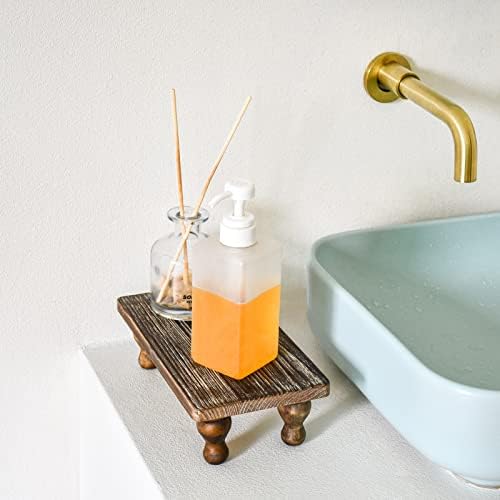 Rustic Wooden Riser with Pedestal Stand for Home Decor