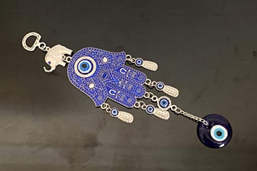 Betterdecor Blue Evil Eye Hamsa Hand Amulet Decoration