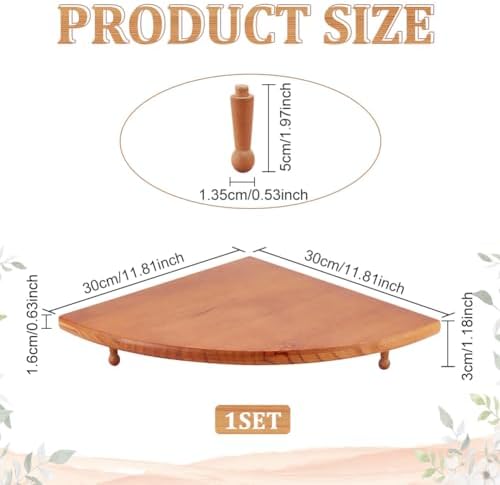 Fingerinspire Wood Corner Shelf 118x118x118