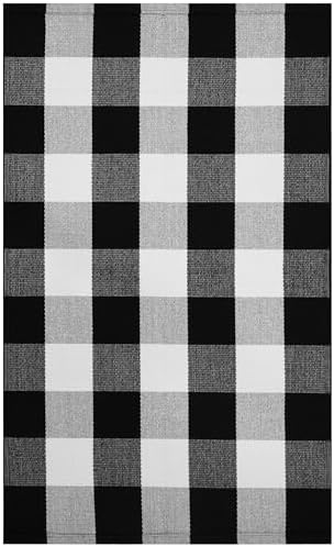 KILOCOCO Buffalo Plaid Checkered Door Mat - 275x43 Inches