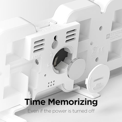 Mooas 3D Pure Mini White Gold LED Clock
