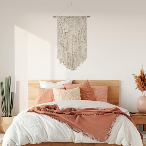 JONKASIPA Macrame Wall Hanging - Bohemian Tassel Tapestry Home Decor