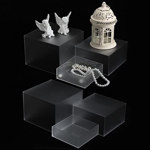 Tuanse 6 Pcs Acrylic Display Risers for Buffet Table