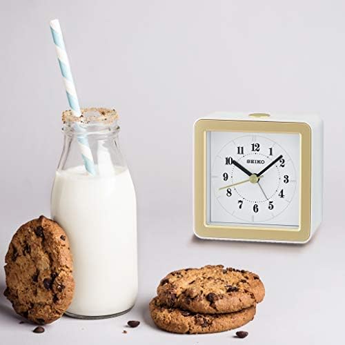 Seiko Gatsby Bedroom Alarm Clock White Matte