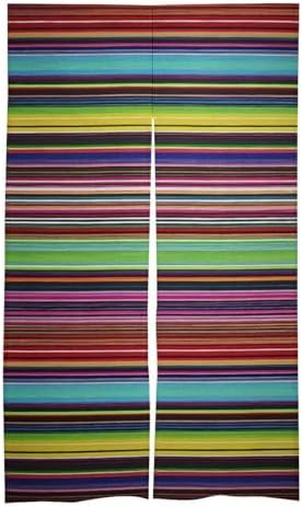 Japanese Noren Striped Door Curtain 34x57 Inch
