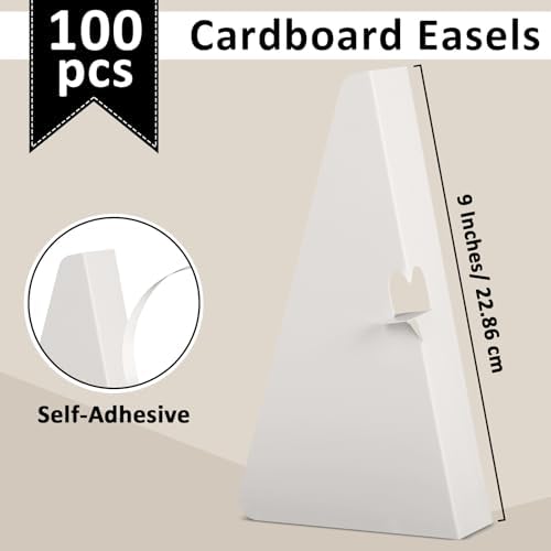 100 PCS 9 Inch Self Stick Cardboard Easel Backs
