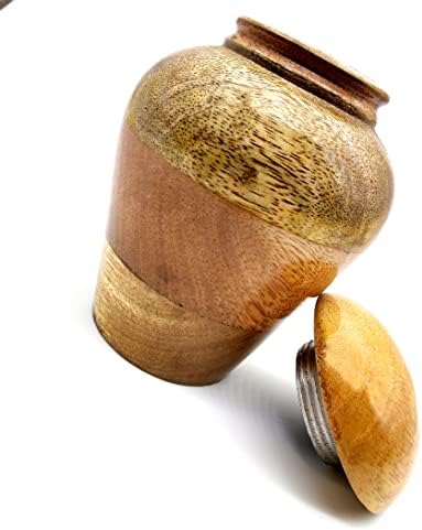 Wooden Cremation Urn with Tree of Life Heart Engraving