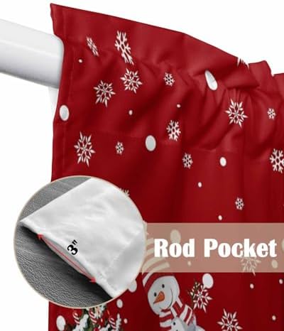Christmas Swag Curtain Valance for Windows 28x36 Inch