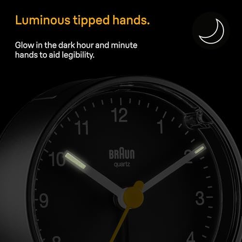 Braun Classic Analogue Alarm Clock with Snooze and Light