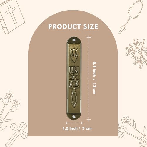 CAMATET Messianic Mezuzah Set of 2 with Scroll and Screws