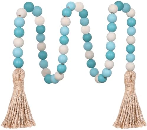 Meplait Wood Bead Garland 39 Inch Boho Decor