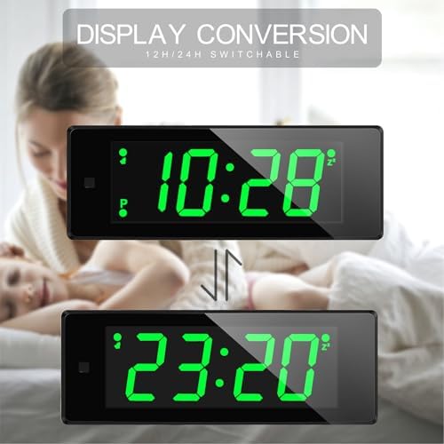 Digital Alarm Clock with Hybrid LED LCD Display and Emergency Flashlight