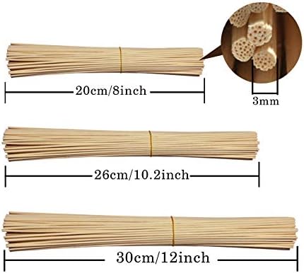 100 Pieces Natural Rattan Diffuser Sticks 8 Inch 3mm