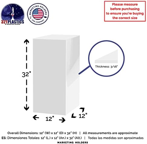 Tall Acrylic Display Box Cube Pedestal Sculpture Stand