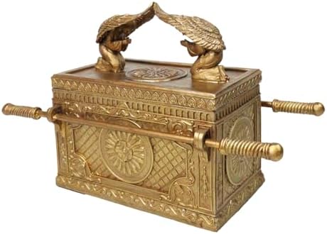 Ebros Matte Gold Ark of the Covenant Decorative Figurine