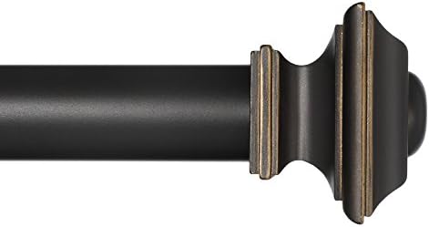 Ivilon Window Curtain Rod 1 18 in Antique Black