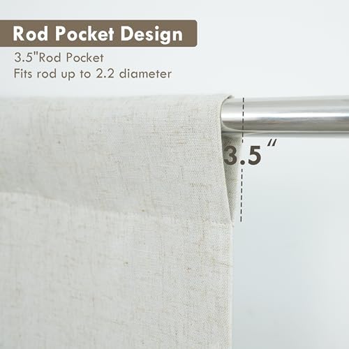 DriftAway Double Layer Linen Blackout Tie Up Curtains