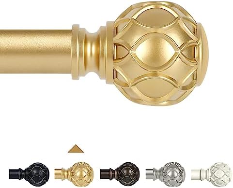 Gold Adjustable Curtain Rods 36-88 Inch