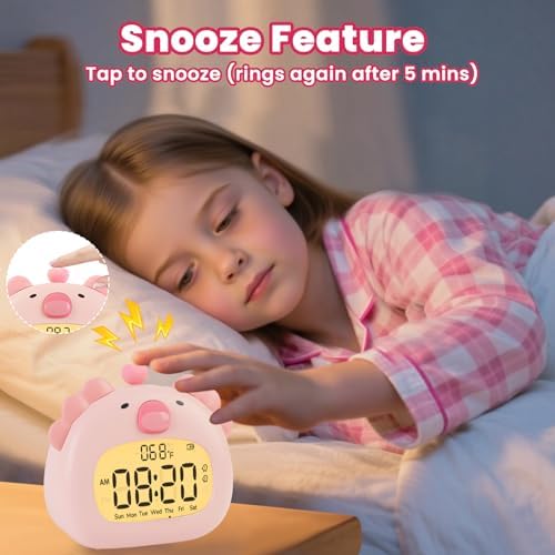 Axolotl Alarm Clock with Night Light for Kids