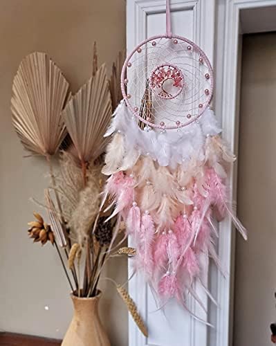 Pink Dream Catcher Tree of Life Wall Decor