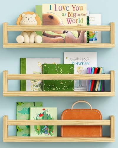 Harwaya Floating Book Shelves for Kids Room Wall