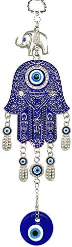 Betterdecor Blue Evil Eye Hamsa Hand Amulet Decoration