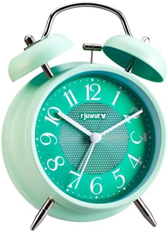 4 Inch Loud Alarm Twin Bell Clock with Night Light for Bedroom