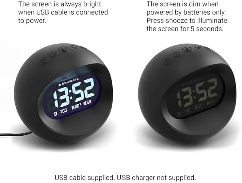 NEWGATE Centre of The Earth Alarm Clock with Retro Design