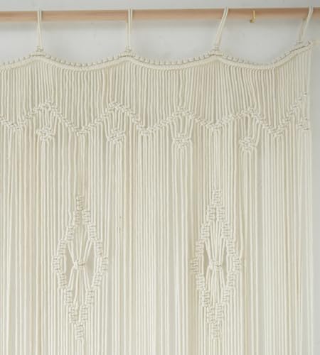Iower Macrame Curtain Cotton Window Panel Boho Decor