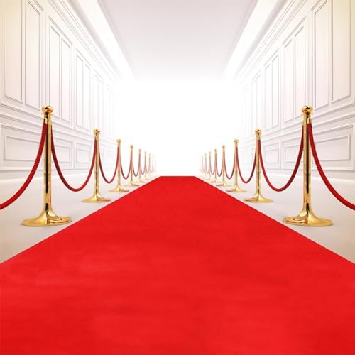 KOLIPI Red Carpet Runner 33x33ft 200 GSM Thick Luxury Aisle Rug