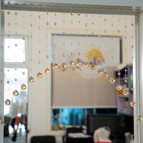 20 String Crystal Beaded Curtain with Arched Design