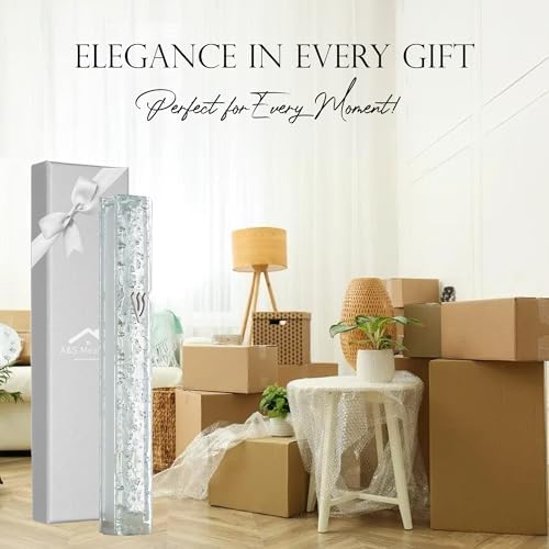 Modern Glass Mezuzah Case with Shattered Design