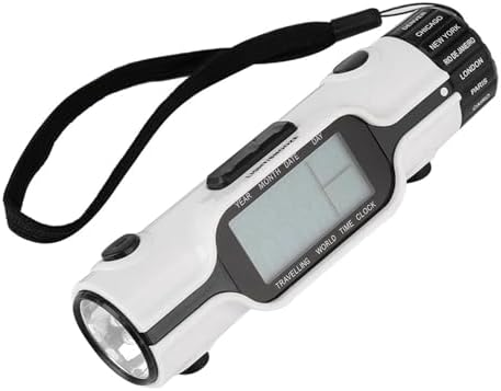 AUNMAS World Time Travel Clock with Alarm and LED Flashlight