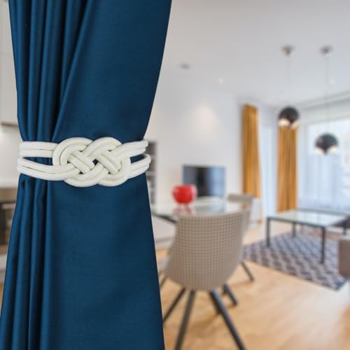 2 Pack Magnetic Curtain Holdbacks for Home and Office Use