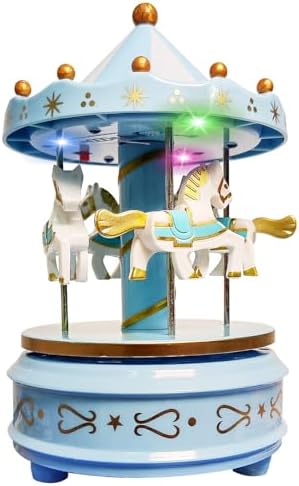 WEofferwhatYOUwant Carousel Music Box Blue