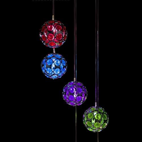 Alpine Corporation RGG648SLR Solar Hanging Gem Sphere Mobile