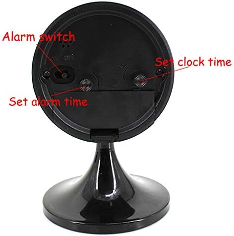 3 Inch Round Silent Alarm Clock with Quartz Movement